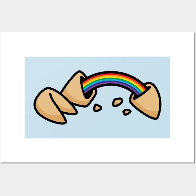 Rainbow Fortune Cookie Surprise Wall Art by shamdesign